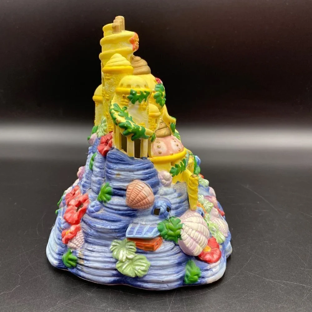 Disney Ceramic Table Night Light Lamp Mermaid Under The Sea Sandcastle City